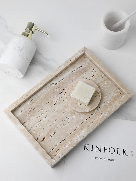 Travertine Styling Tray