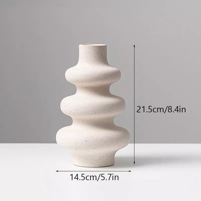 Cream Nordic Ceramic Vase - Vanilla Shadows