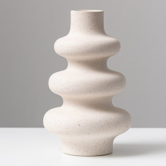 Cream Nordic Ceramic Vase - Vanilla Shadows