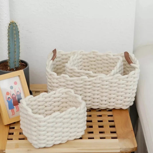 Nordic Storage Basket - Vanilla Shadows
