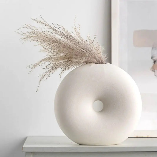 White Donut Vase