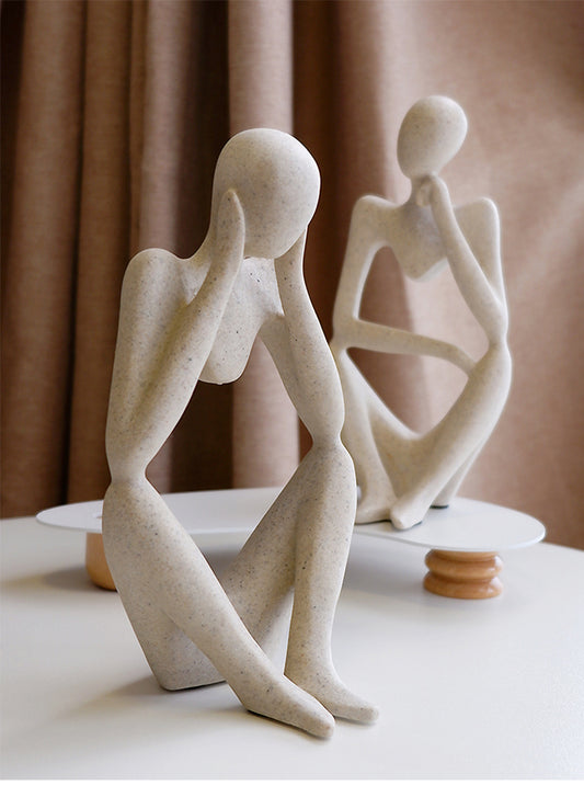 Abstract Thinker Sculpture